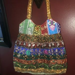 Sari sequin/multi color purse